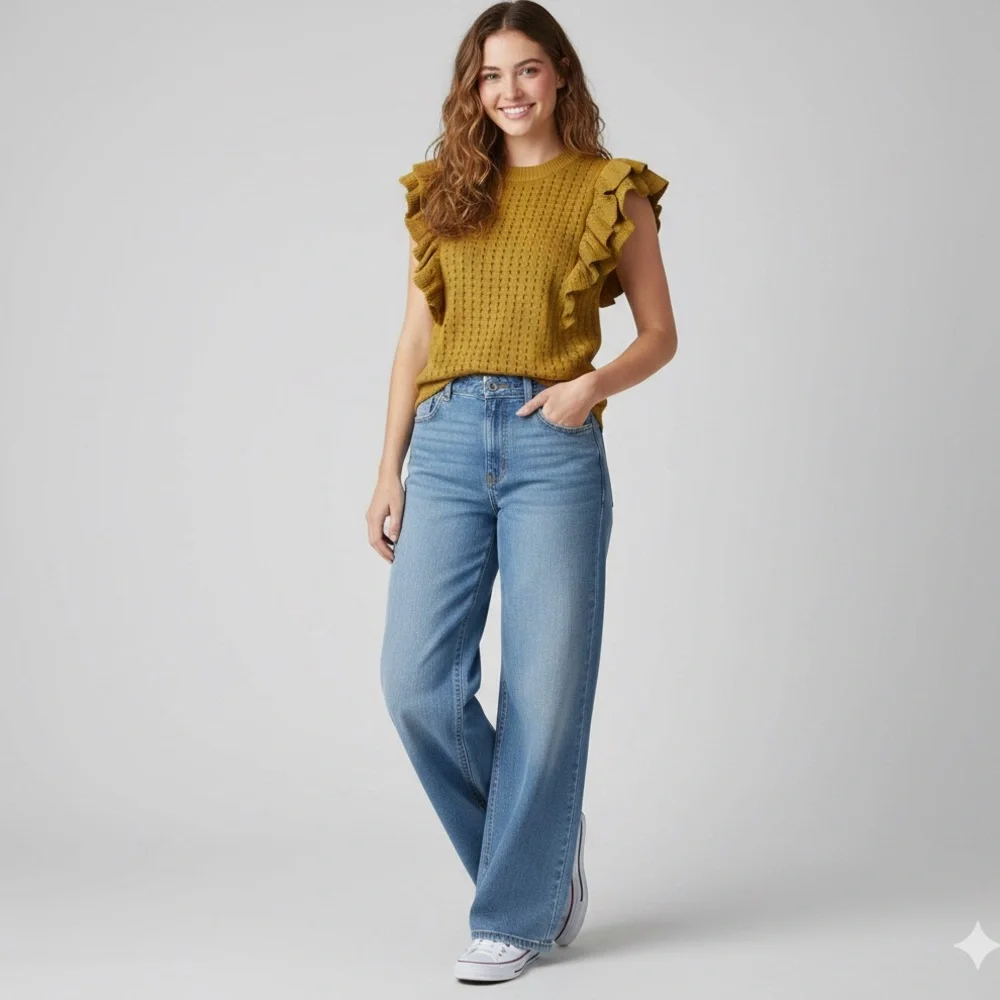 Who What Wear‎ Mustard Knit Sweater